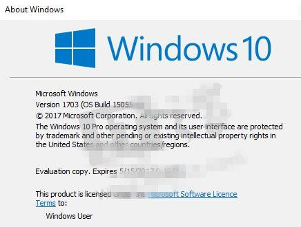 Win10版本号提升到version 1703的方法