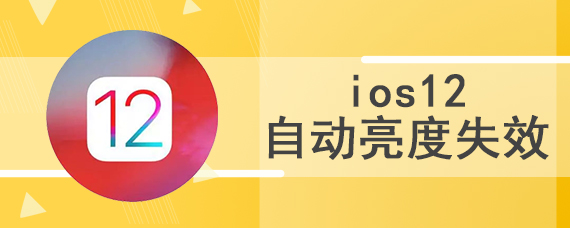 ios12自动亮度失效