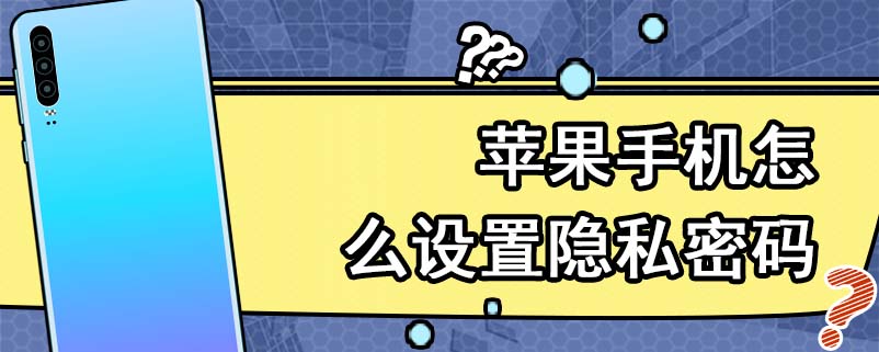 苹果手机怎么设置隐私密码