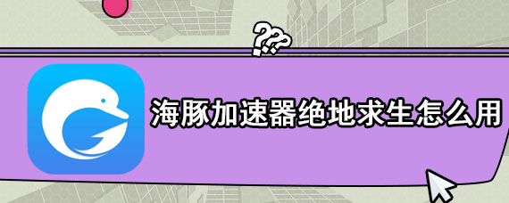 海豚加速器绝地求生怎么用