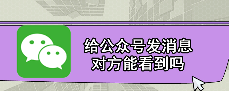 给公众号发消息对方能看到吗