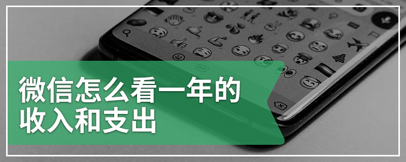 微信怎么看一年的收入和支出