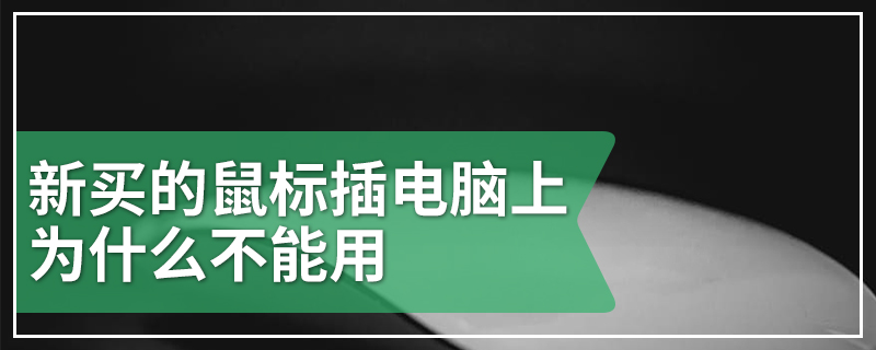 新买的鼠标插电脑上为什么不能用