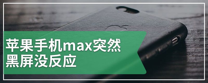 苹果手机max突然黑屏没反应