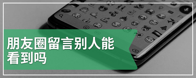 朋友圈留言别人能看到吗