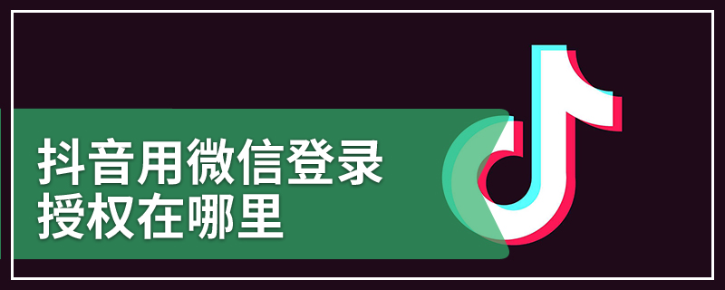 抖音用微信登录授权在哪里