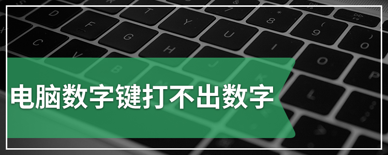 笔记本电脑数字键打不出数字