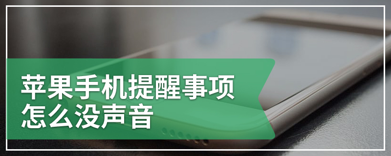 苹果手机提醒事项怎么没声音