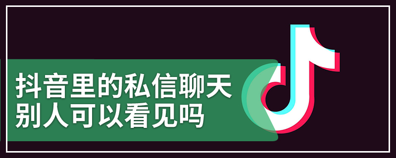 抖音里的私信聊天别人可以看见吗