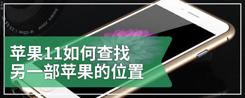 苹果11如何查找另一部苹果的位置