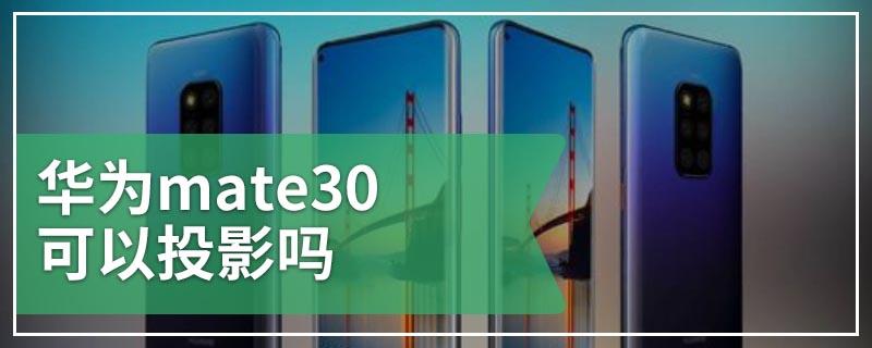 华为mate30可以投影吗