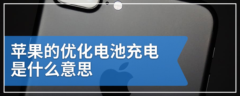 苹果的优化电池充电是什么意思