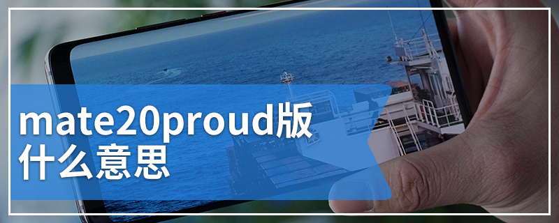 mate20proud版什么意思