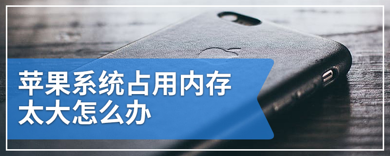 苹果系统占用内存太大怎么办