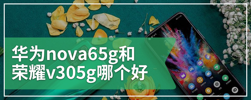 华为nova65g和荣耀v305g哪个好