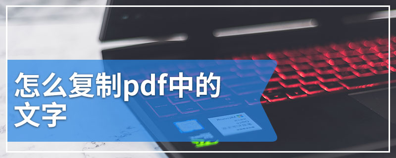 怎么复制pdf中的文字