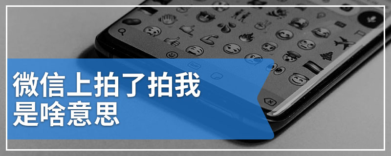 微信上拍了拍我是啥意思