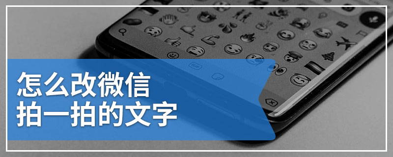 怎么改微信拍一拍的文字