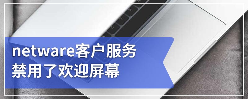 netware客户服务禁用了欢迎屏幕