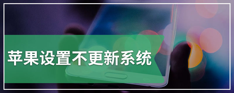 苹果设置不更新系统