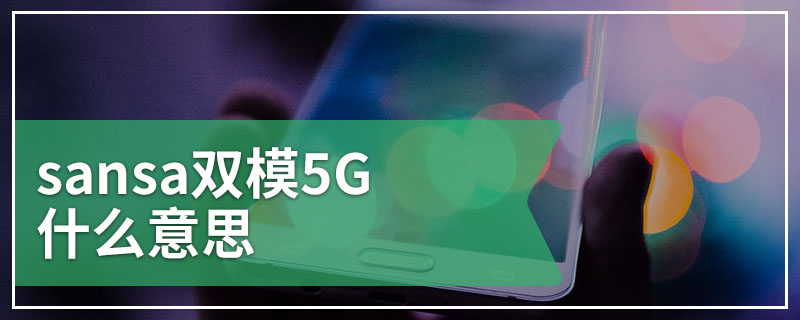 sansa双模5G什么意思