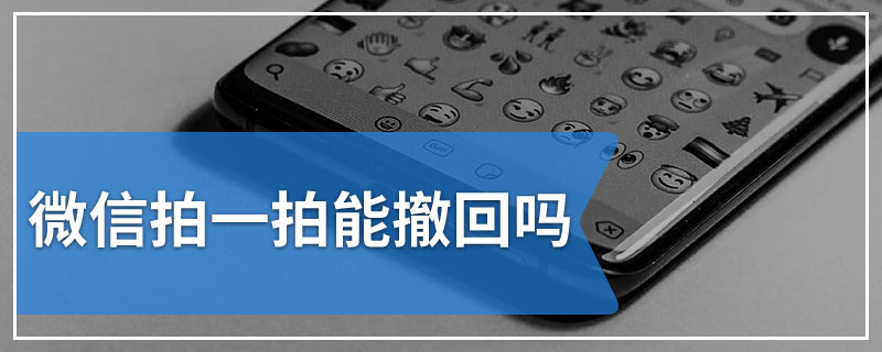 微信拍一拍能撤回吗
