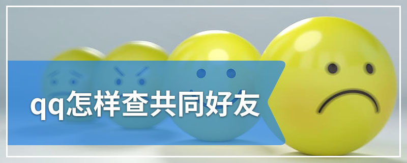 qq怎样查共同好友