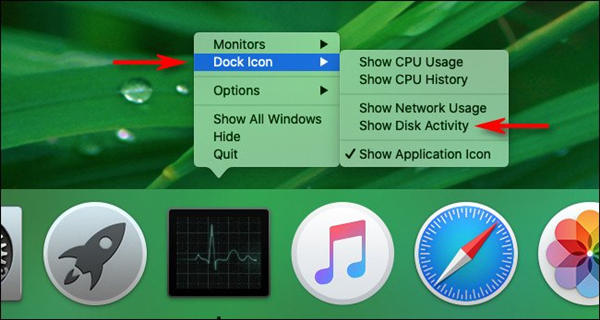 如何在Mac的Dock上监视磁盘活动(2)
