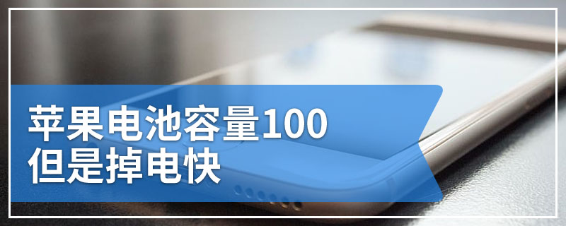 苹果电池容量100但是掉电快