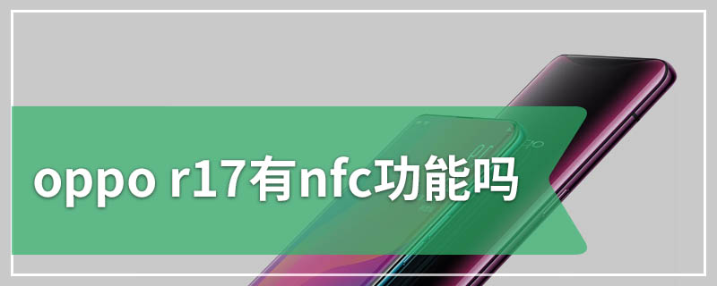 oppo r17有nfc功能吗