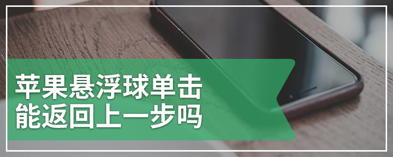 苹果悬浮球单击能返回上一步吗