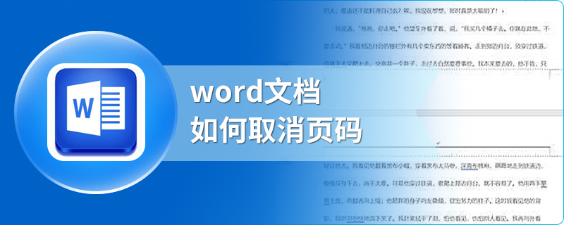 word文档如何取消页码