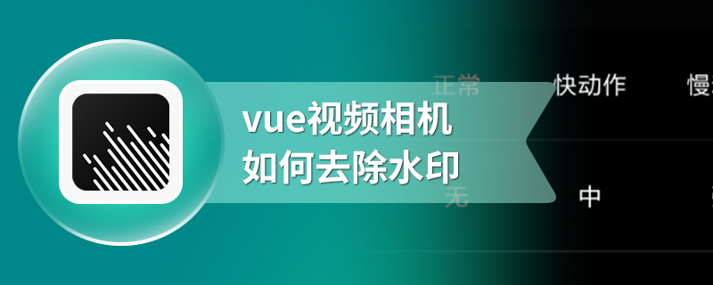 vue视频相机如何去除水印