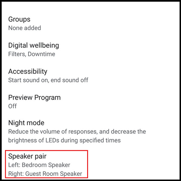 如何取消立体声对中的Google Assistant扬声器的配对(2)