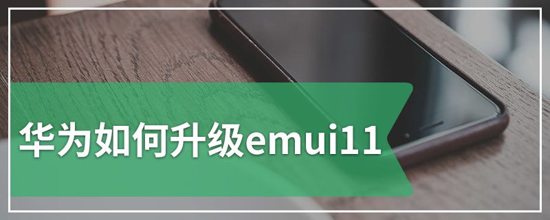 华为如何升级emui11