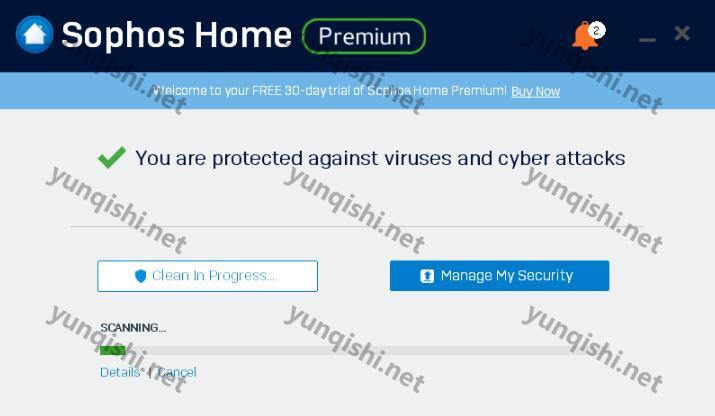  Sophos 家庭高级版（最重要的是浏览器中管理整个家庭的安全设置）