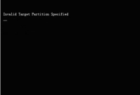 u盘装系统时提示invalid target partition specified怎么办