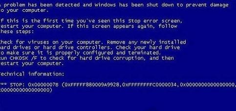 U盘安装Win7出现蓝屏怎么解决