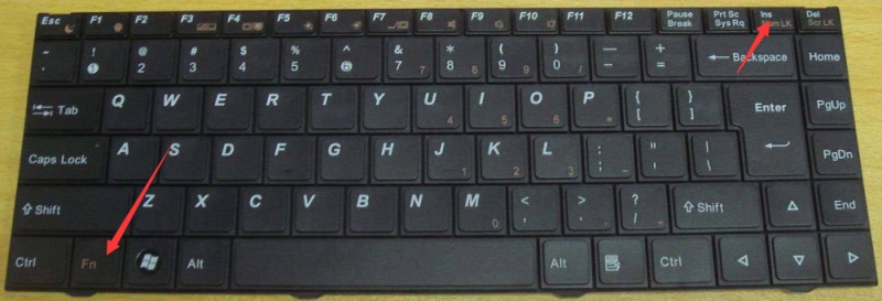 华硕笔记本键盘字母变数字