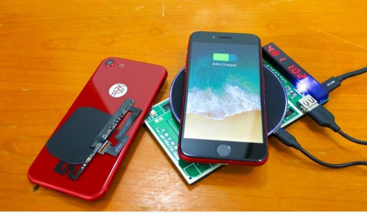 到深圳华强北找零件改造：苹果iPhone7也能支持无线充电