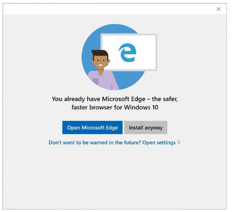 Win10不再出现不要安装第三方浏览器的提示
