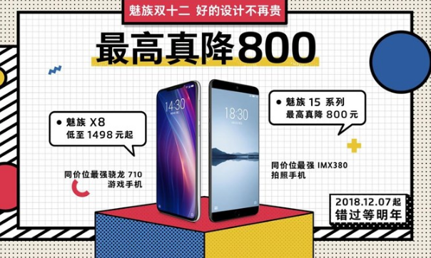 魅族抢先发起双12优惠活动：最高降800元