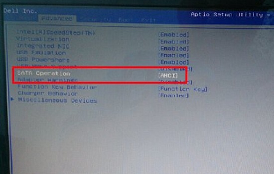 戴尔笔记本重装系统win10设置硬盘模式为AHCI教程(3)