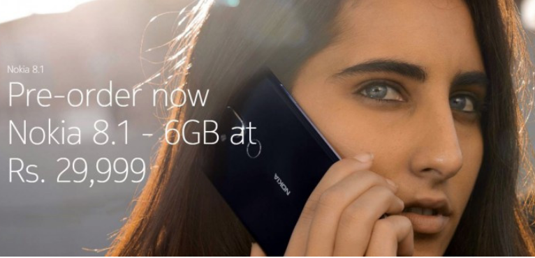 诺基亚在印度发布了诺基亚8.1手机：售价26999元印度卢比