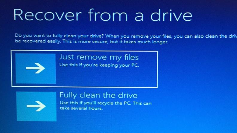 如何用恢复驱动器来恢复Windows 10(7)
