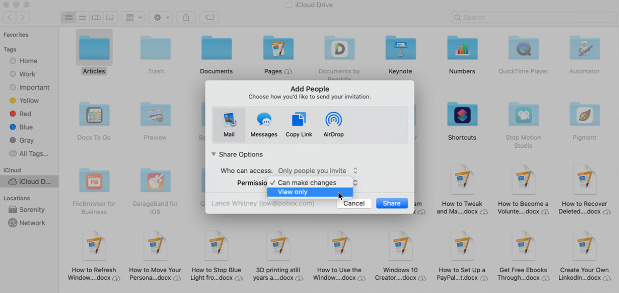 如何在iCloud Drive中共享文件夹(8)