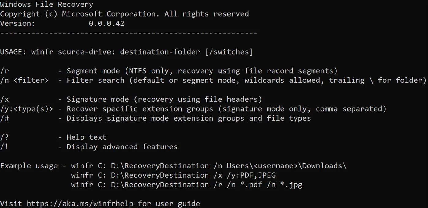 微软拥有一个新的Windows 10 File Recovery App