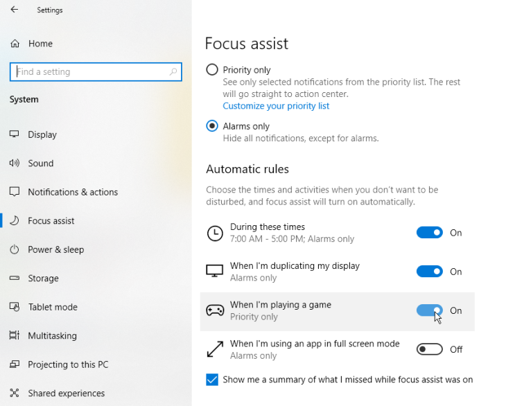 如何使用Windows 10的Focus Assist通知静音(5)