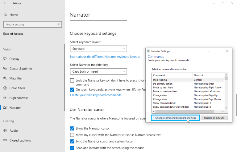 如何使用Windows 10的讲述人朗读屏幕(8)
