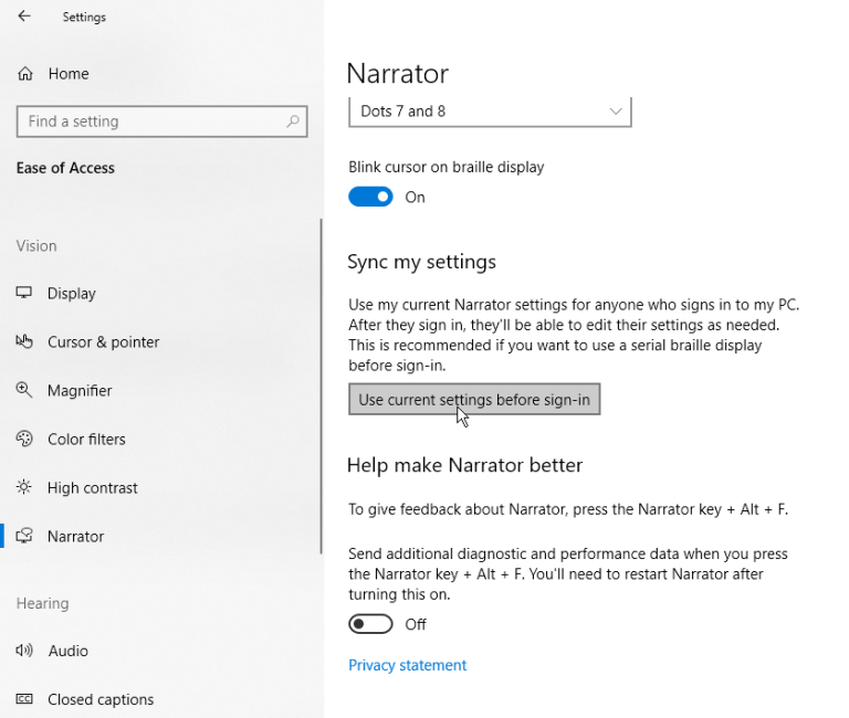 如何使用Windows 10的讲述人朗读屏幕(10)